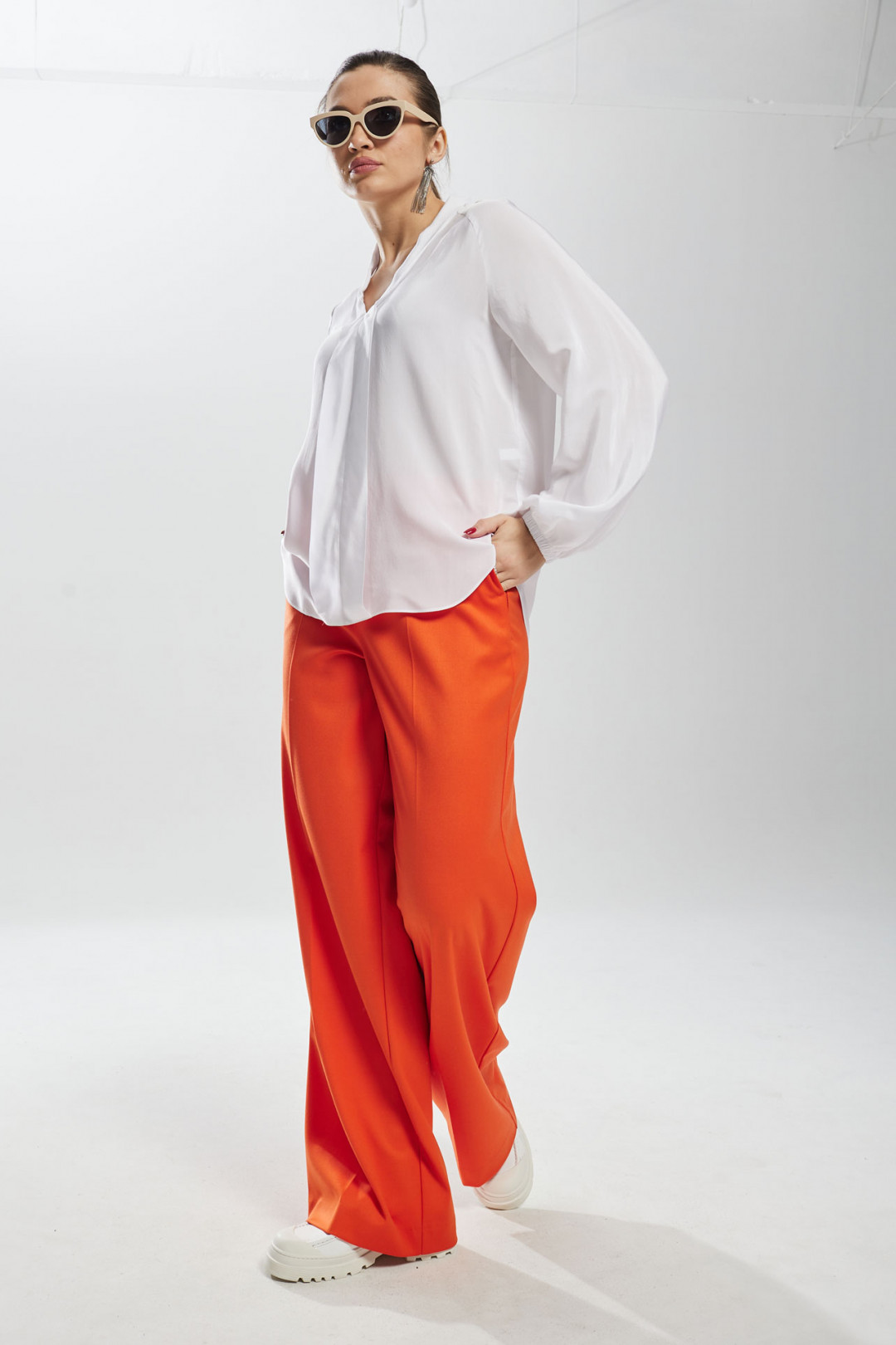 Блузка MisLana С925 белый - фото 1